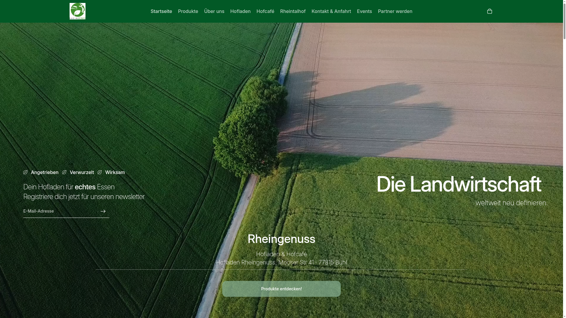 Rheingenuss Hofladen Website