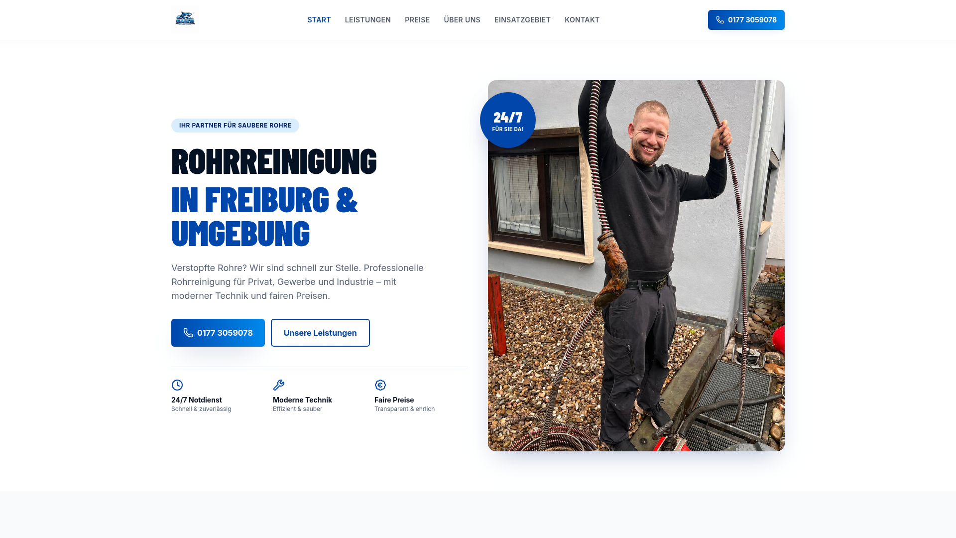 Rohrreinigung Saier Website